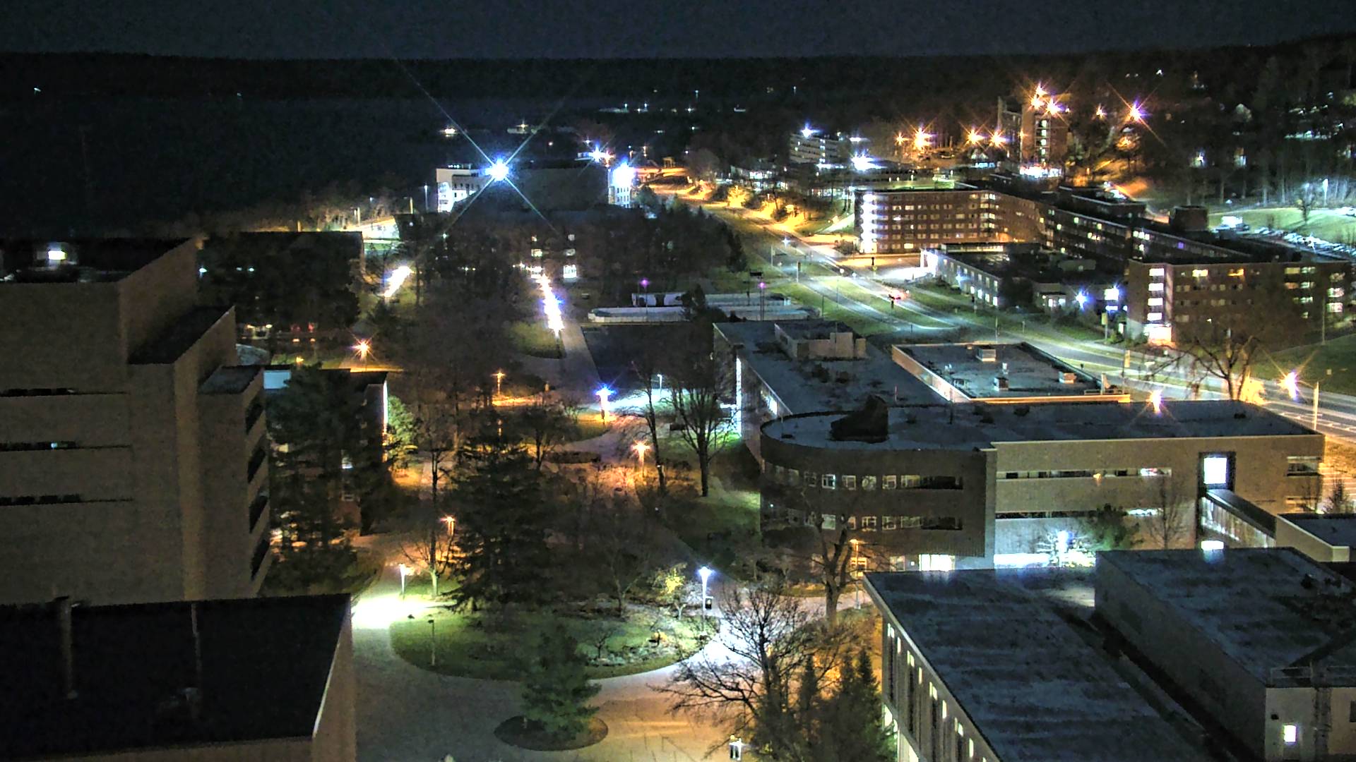 A view of campus from the R. L. Smith Building. 