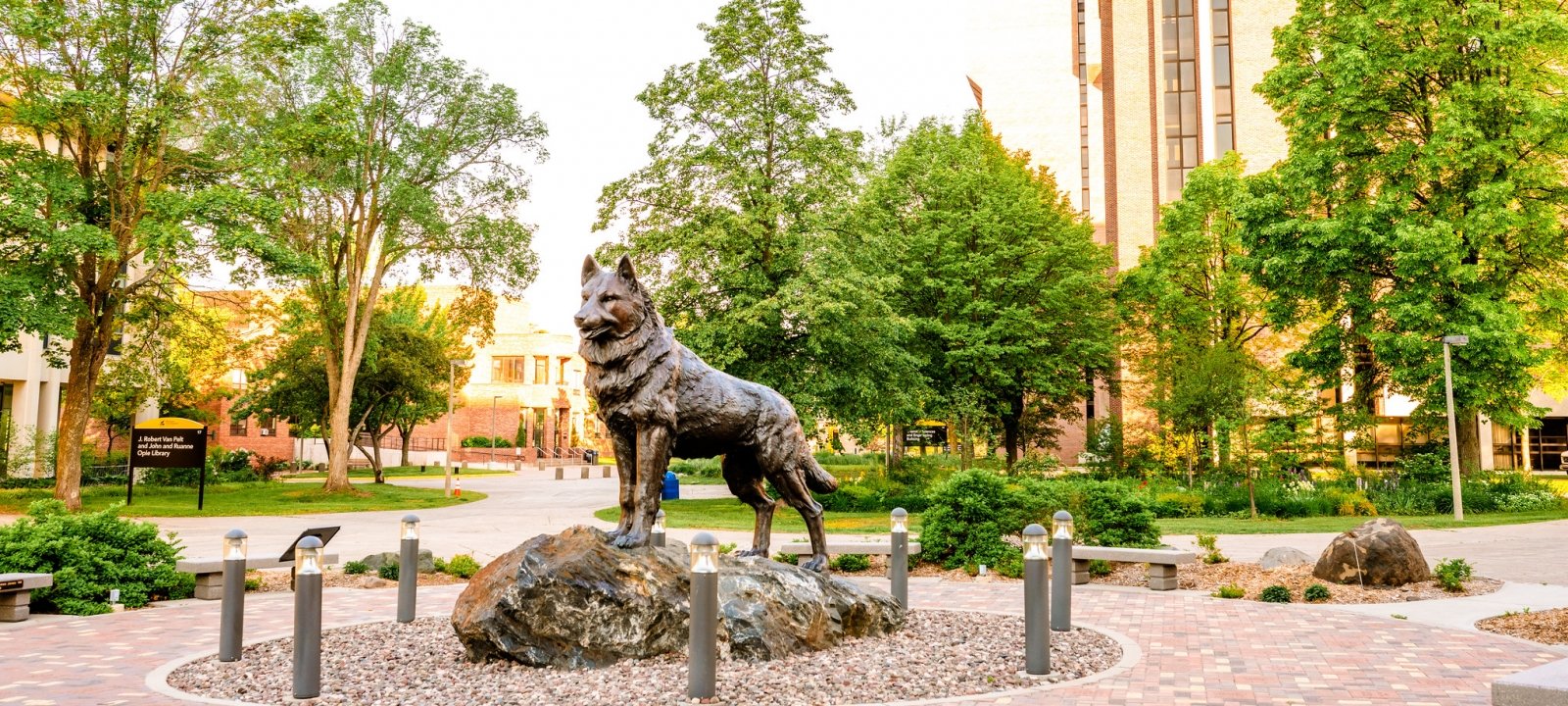 Michigan Tech's campus in the summer.