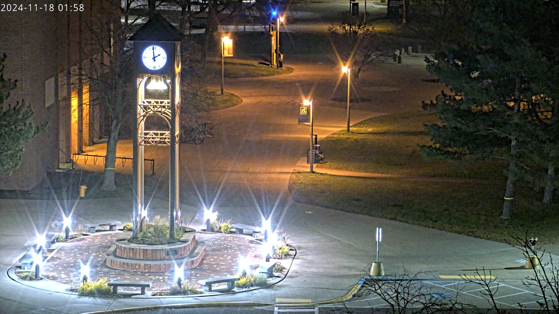 A view of the Bernard Family Clock Tower