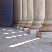 Columns in front of a court house